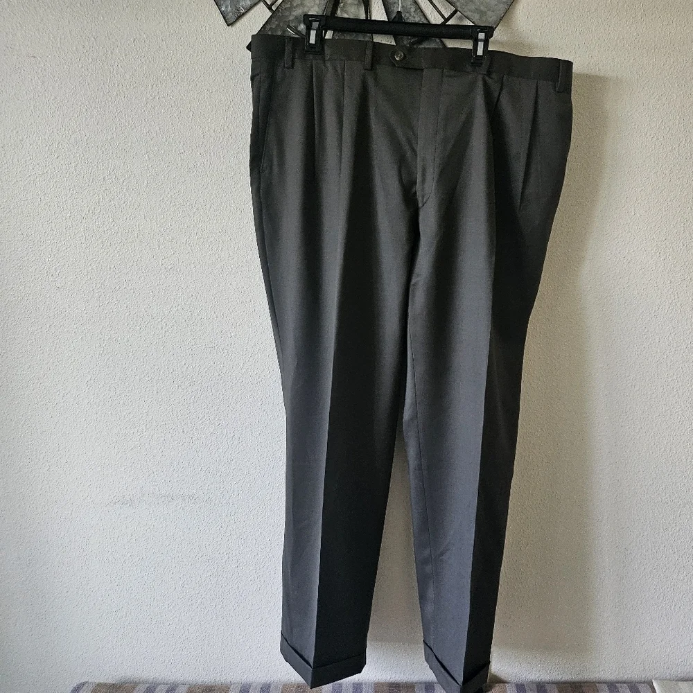 LAUREN Ralph Lauren Mens Green120s & Cashmere WoolOffice Pants Size 42R